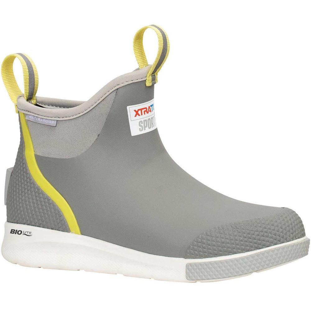 XTRATUF Gray and Yellow Ankle Height Rain boots